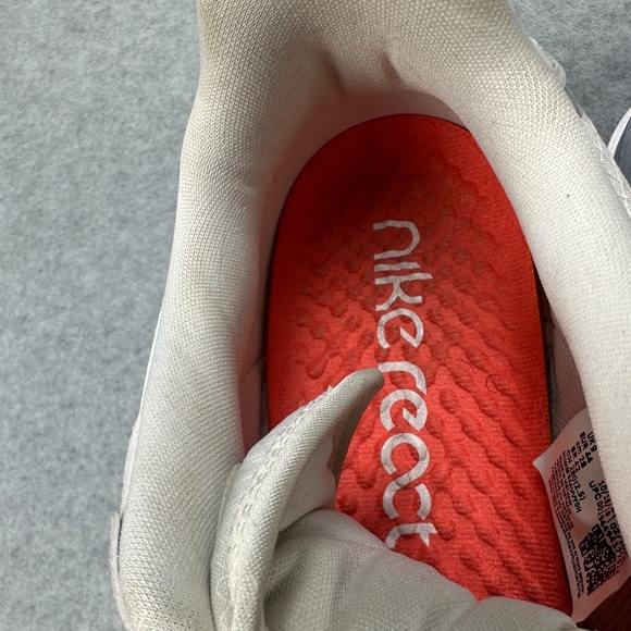 Nike Air Force 1 React QS Gray White Size 10 CQ8879 100 Swoosh Classic - Picture 8 of 13